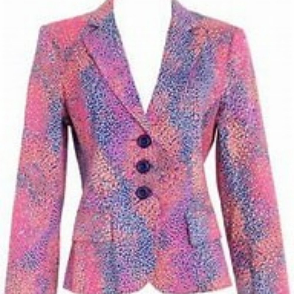 Nanette Lepore Multicolor Floral Blazer Sz 0